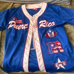 MLB Blue and White Puerto Rico Jersey
